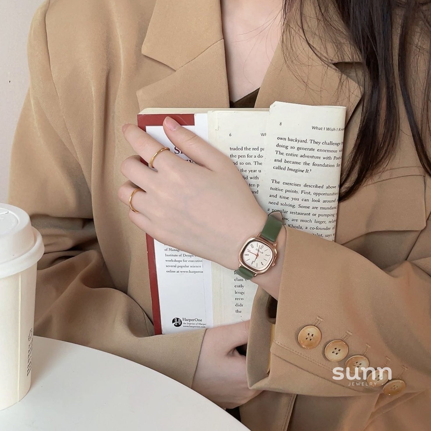 Jaylie Luxe Square Dial Watch [PK9YEH2I]