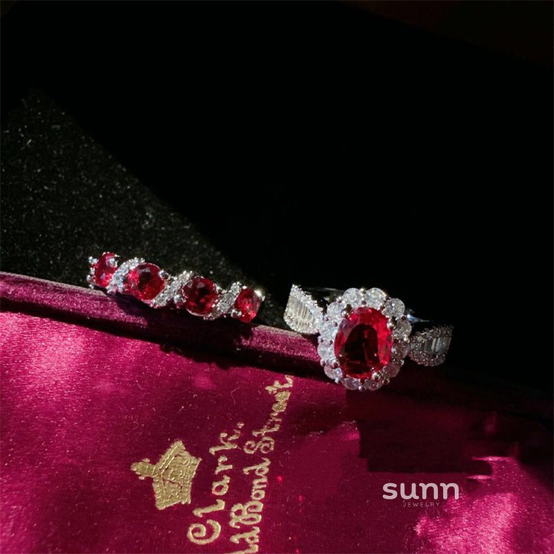 Jaylin Pomegranate Zircon Ring [6E4VWS95]