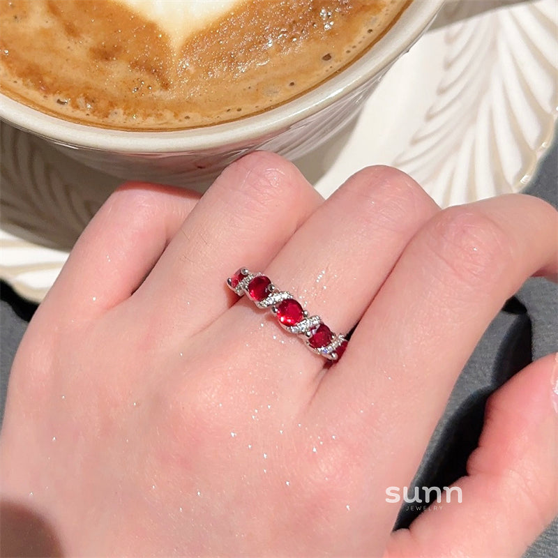 Jaylin Pomegranate Zircon Ring [ZJWGBHHA]