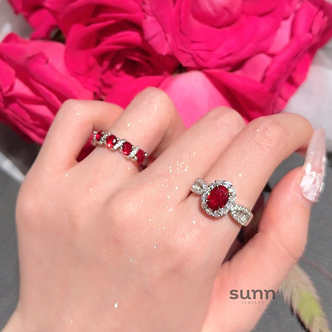 Jaylin Pomegranate Zircon Ring [U31XLIQO]