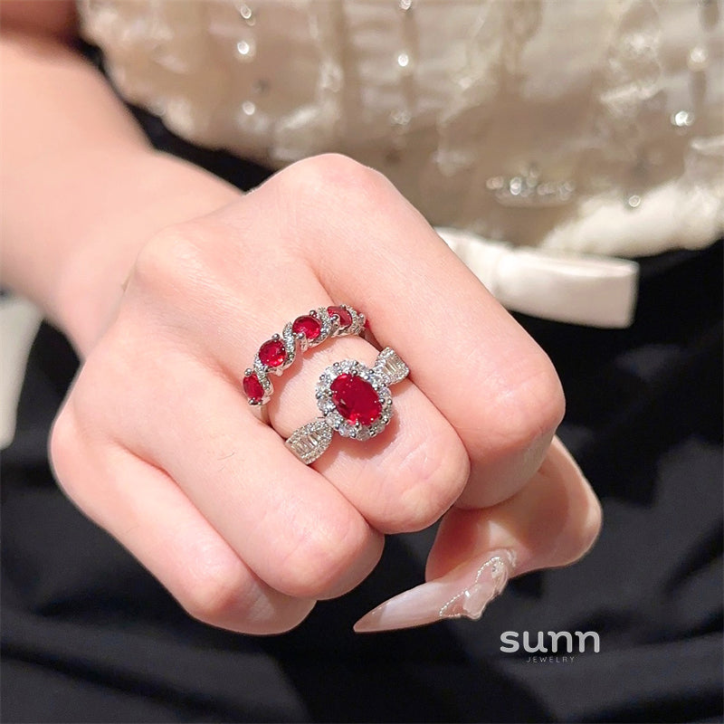 Jaylin Pomegranate Zircon Ring [PW76FDYM]