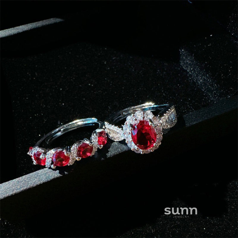 Jaylin Pomegranate Zircon Ring [N0OF9I74]