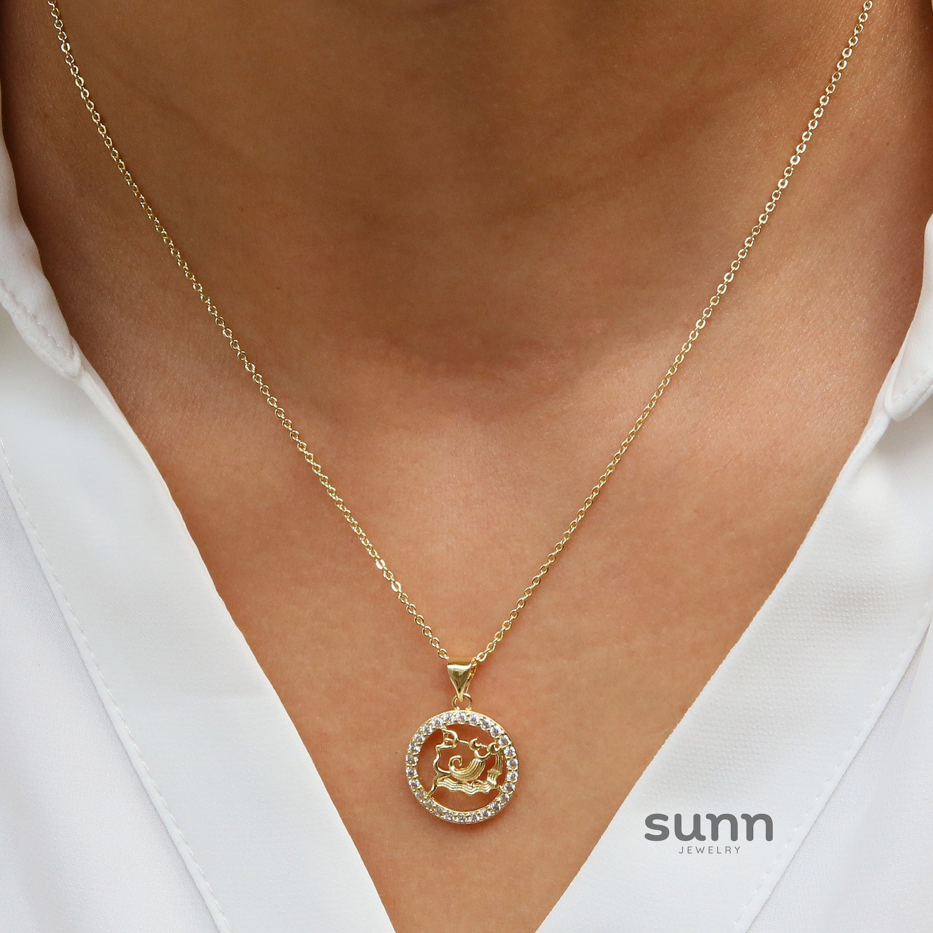 Jaylinn Zodiac Disc Necklace [JP741QCG]