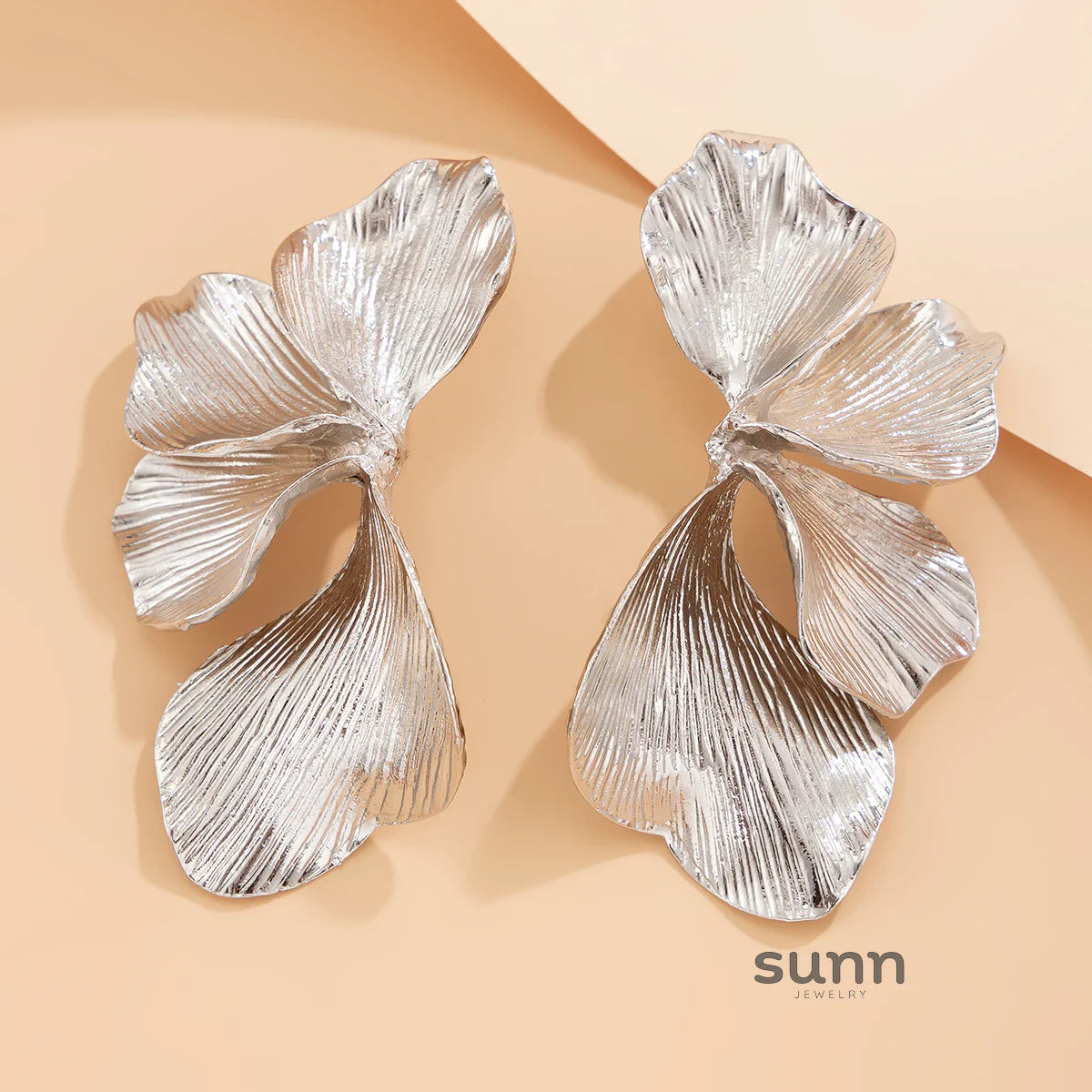 Jayme Pleated Petal Earrings