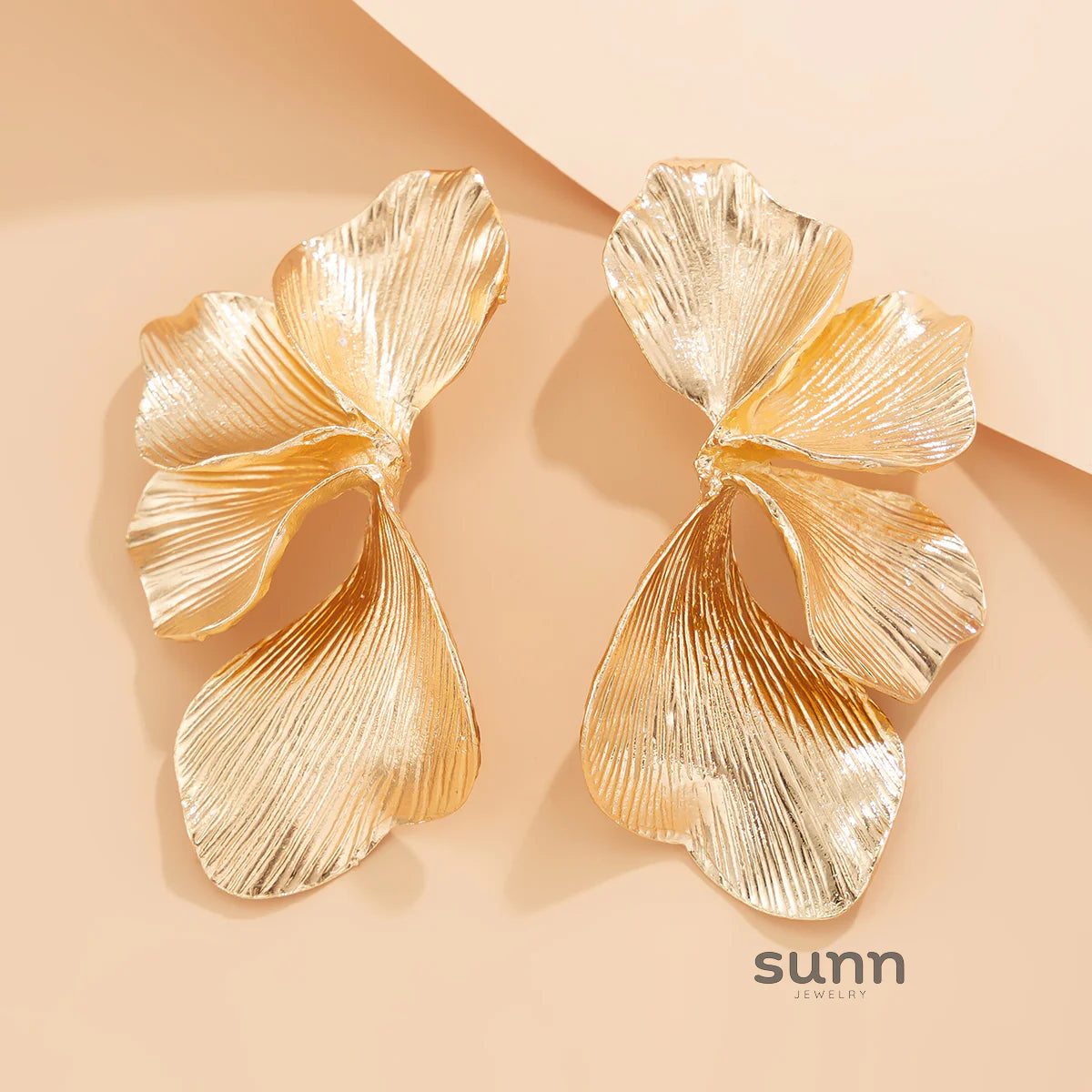 Jayme Pleated Petal Earrings