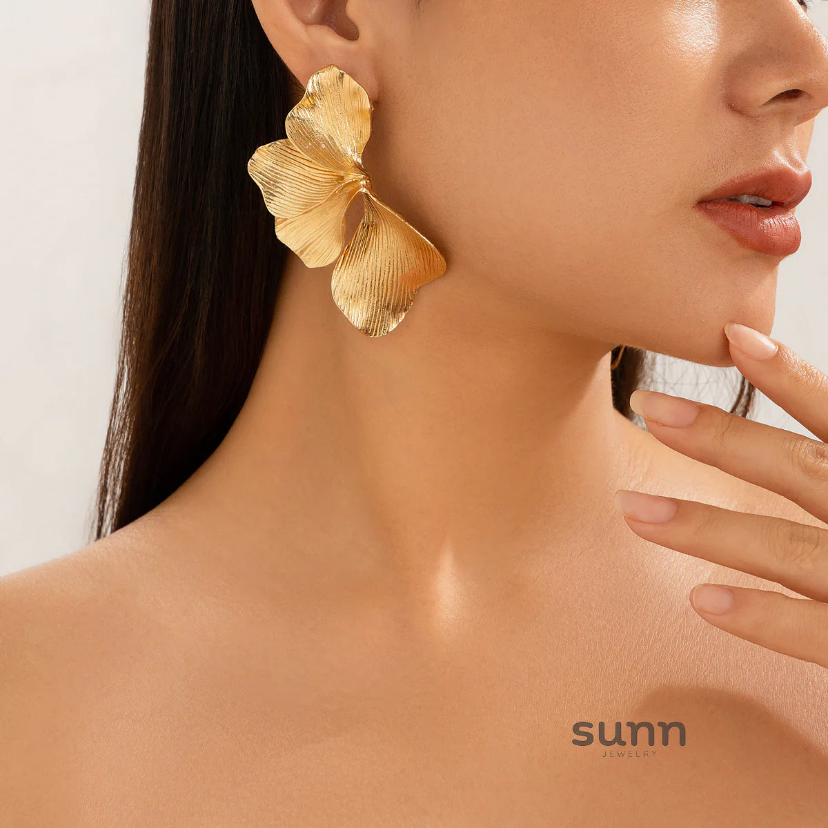 Jayme Pleated Petal Earrings