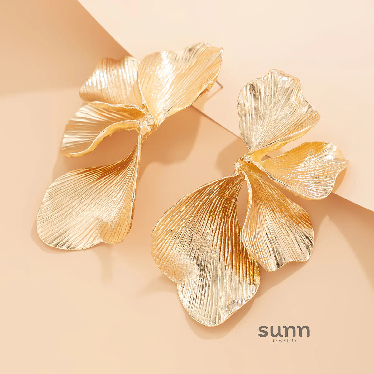 Jayme Pleated Petal Earrings