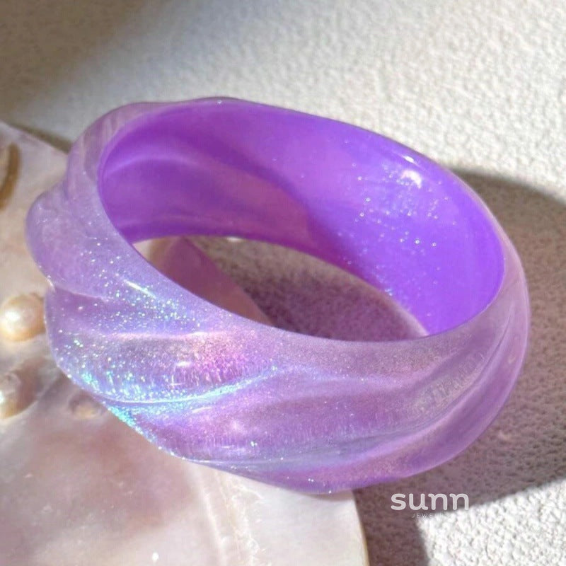 Jaziyah Irregular Colorful Resin Bracelet [MKD3D6GE]