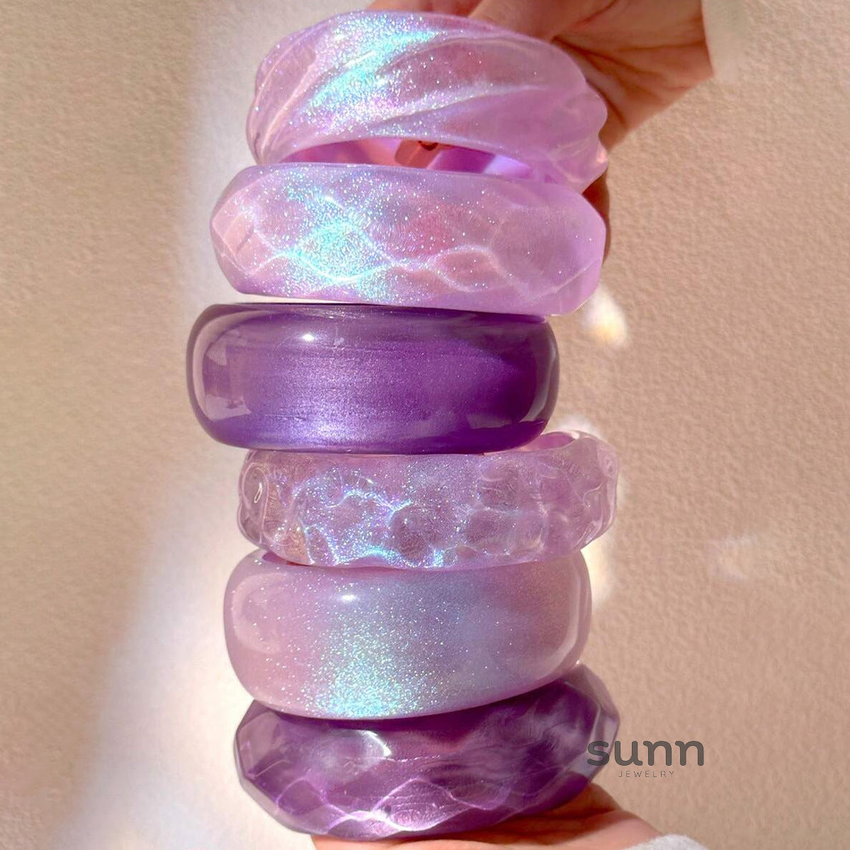 Jaziyah Irregular Colorful Resin Bracelet [GM9M4OUH]
