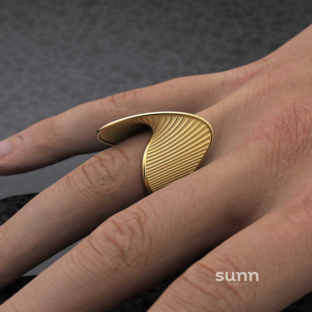 Jazmin Asymmetric Twisted Ring [ZNEJJDSZ]