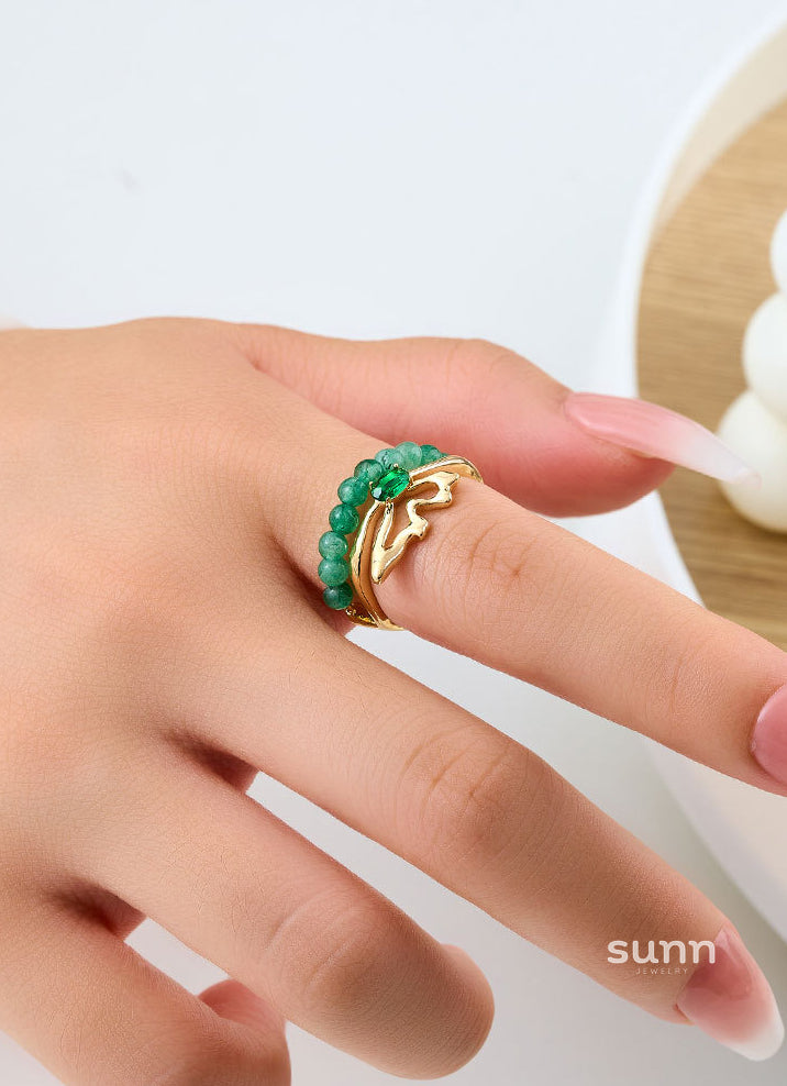 Jazmyn Butterfly Emerald Ring [4LZ1EWQK]