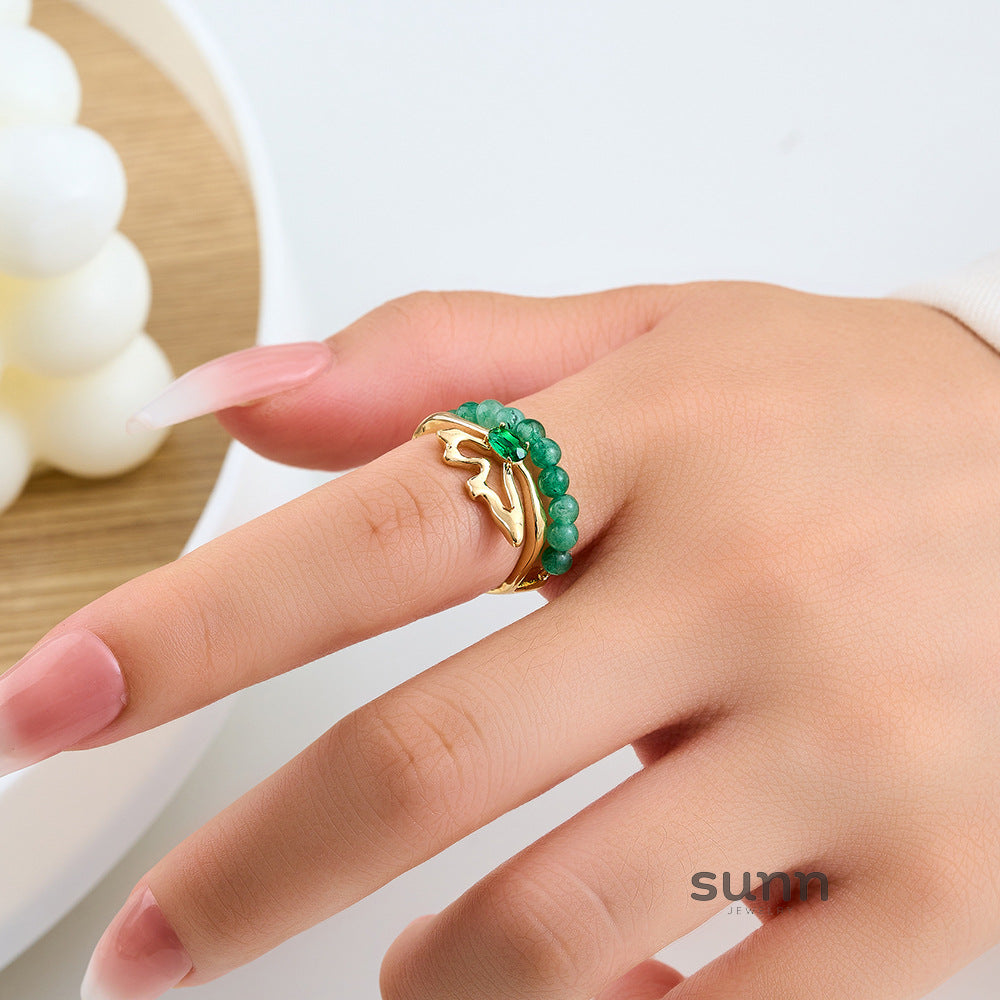 Jazmyn Butterfly Emerald Ring [MYV5SMGE]