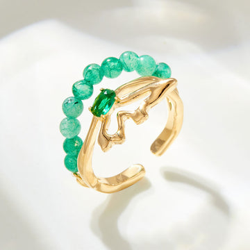 Jazmyn Butterfly Emerald Ring [HSFZMLG2]