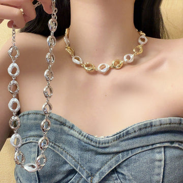 Jazmyne Asymmetric Geometric Necklace [0DUPXI1X]