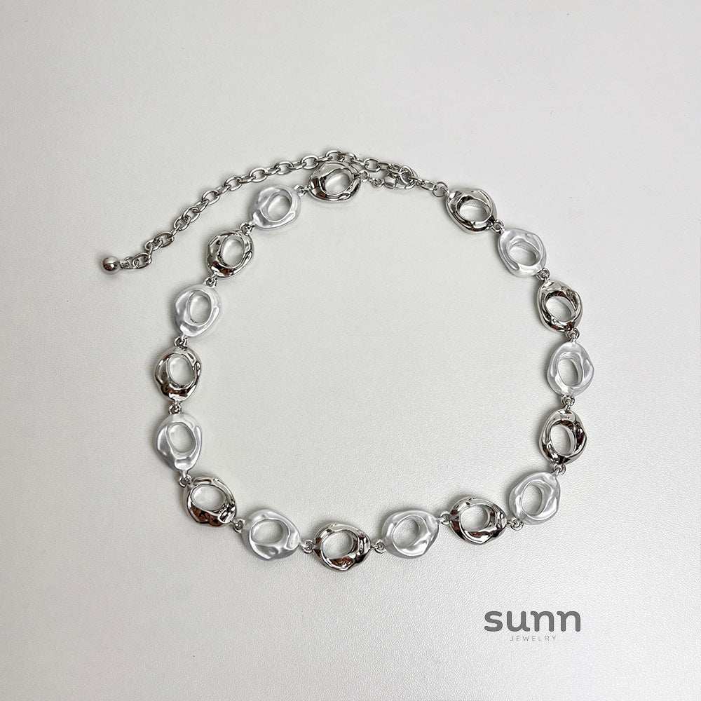 Jazmyne Asymmetric Geometric Necklace [7TJDAIKT]