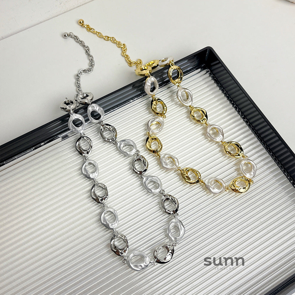 Jazmyne Asymmetric Geometric Necklace [IFHWAXD2]