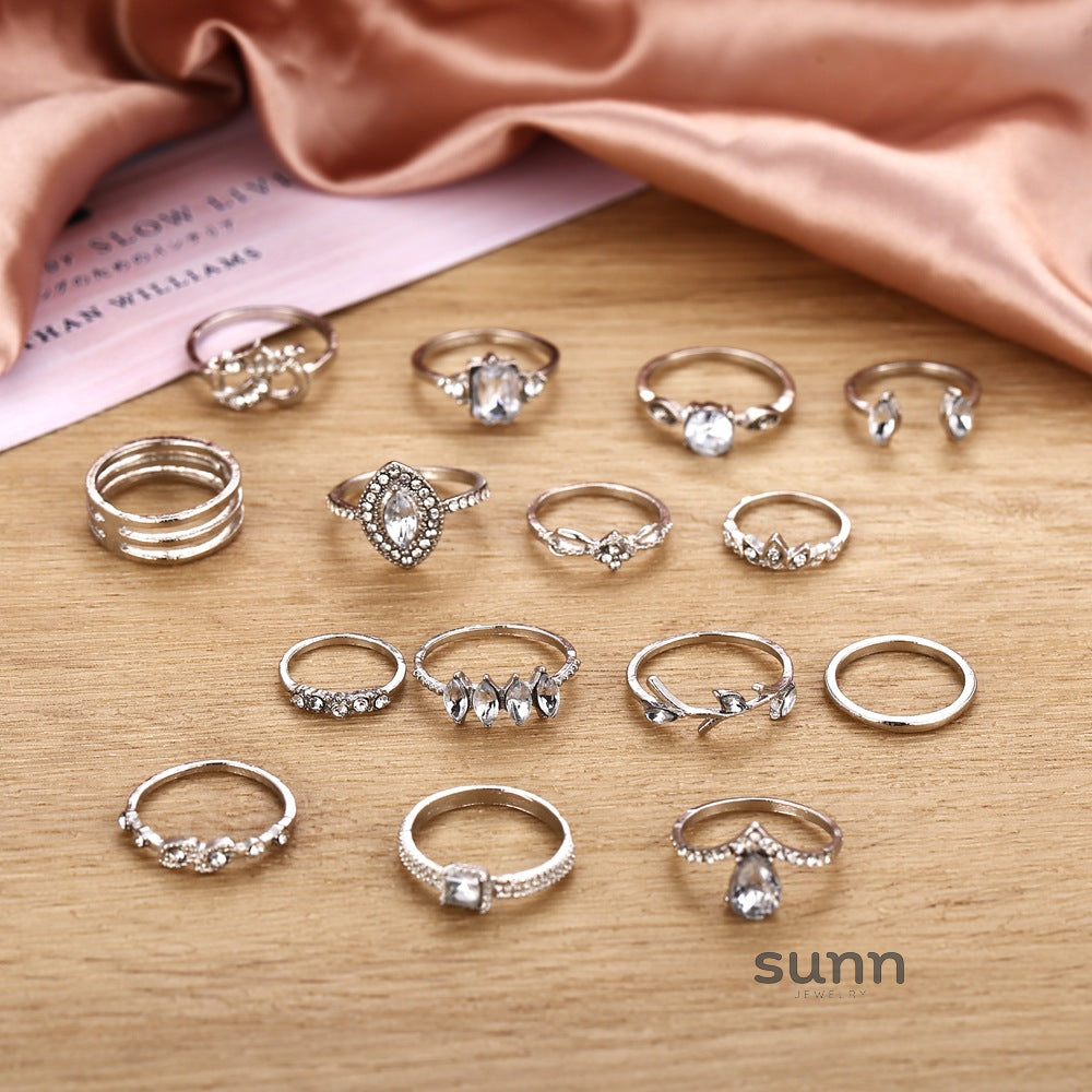 Jazzlyn Dainty Layered Rings [E0TM07QH]