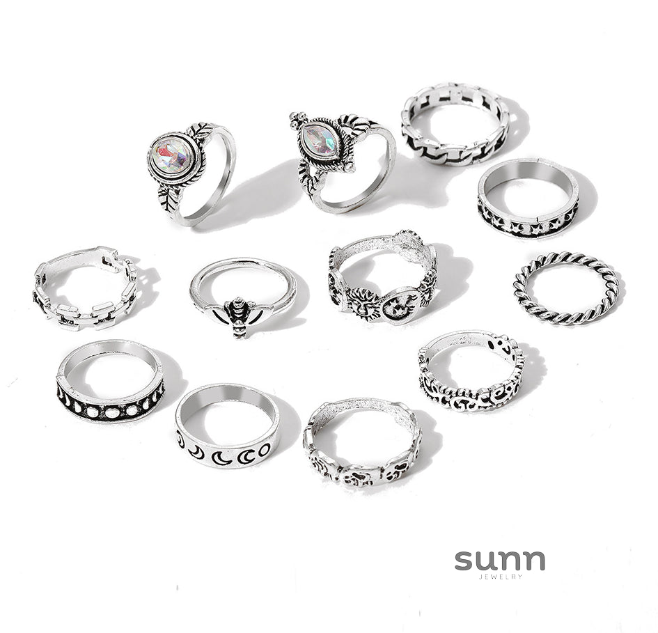 Jazzlyn Dainty Layered Rings [XYRCPQSB]