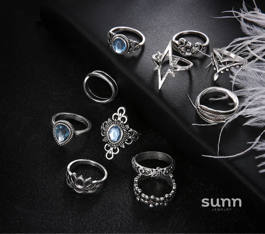 Jazzlynn Vintage Stackable Ring Set