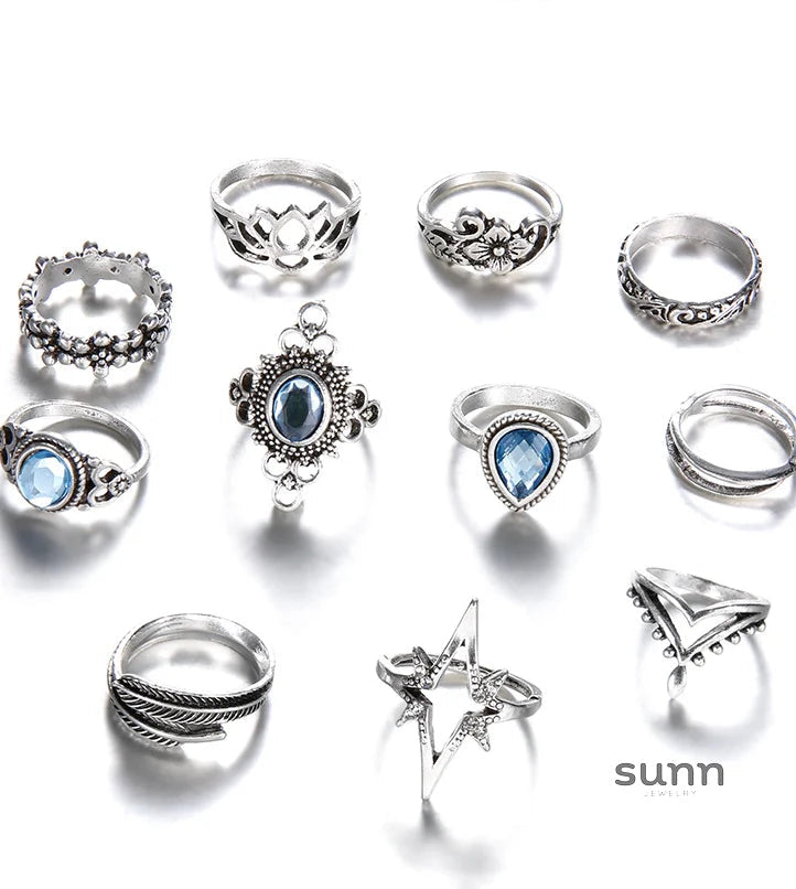 Jazzlynn Vintage Stackable Ring Set