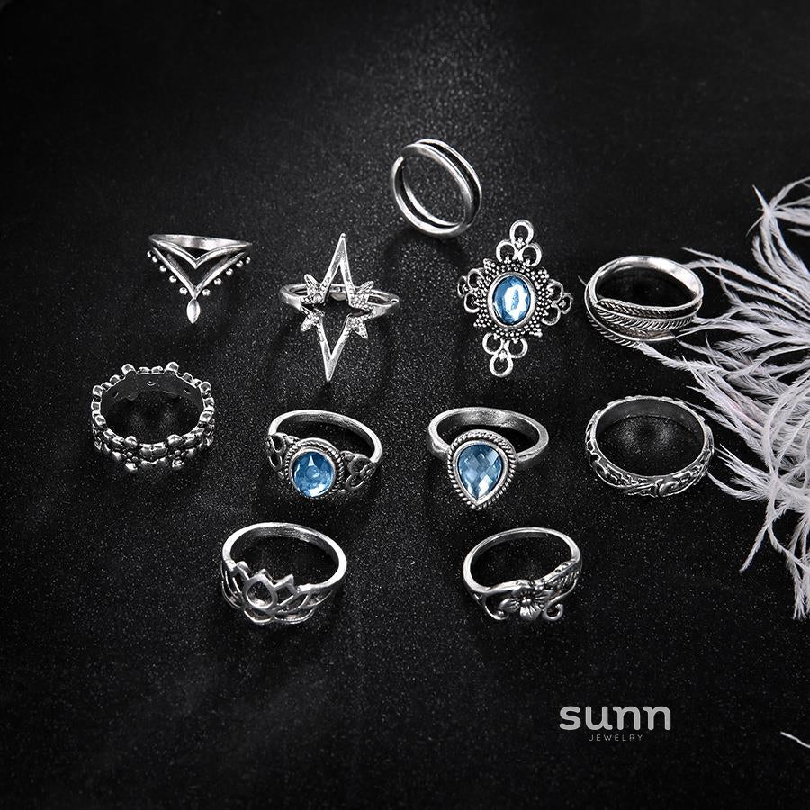 Jazzlynn Vintage Stackable Ring Set