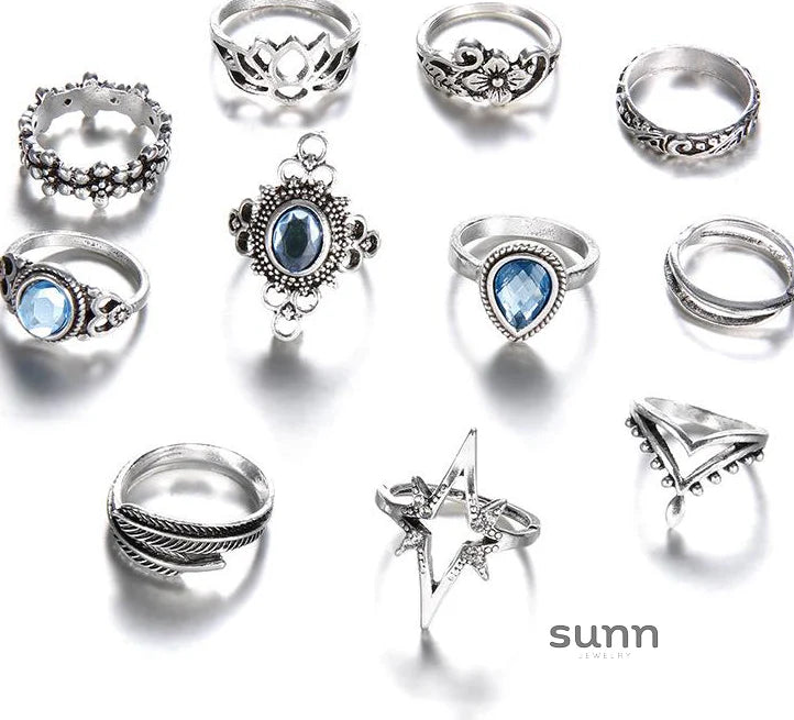 Jazzlynn Vintage Stackable Ring Set