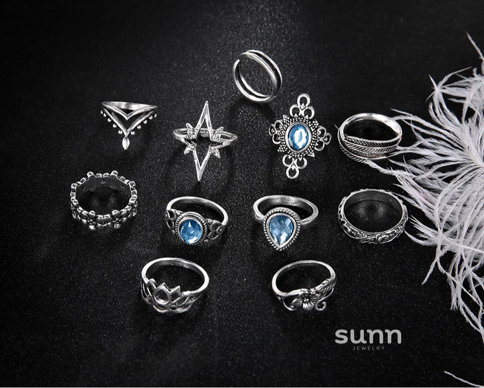 Jazzlynn Vintage Stackable Ring Set