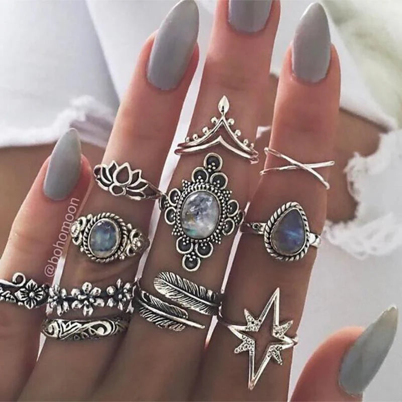 Jazzlynn Vintage Stackable Ring Set