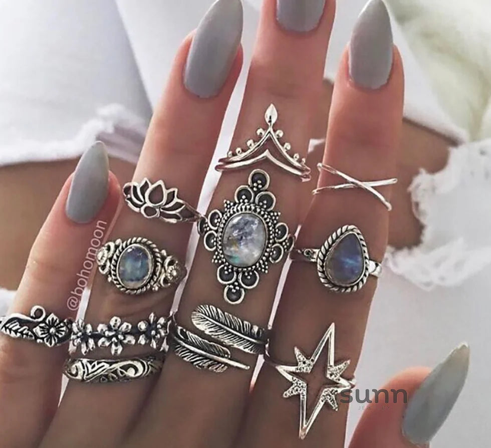 Jazzlynn Vintage Stackable Ring Set