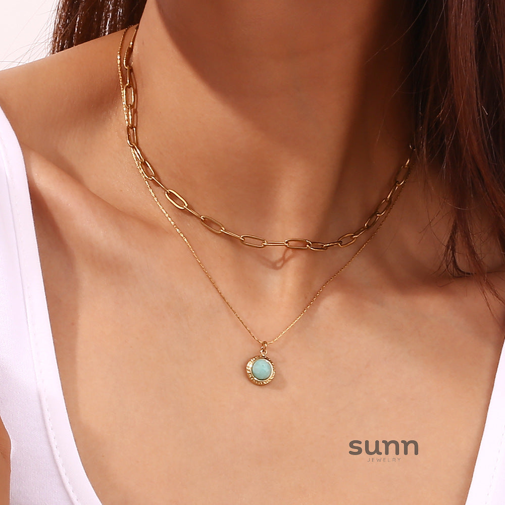 Jean Dainty Stone Necklace [Y16OOUJB]