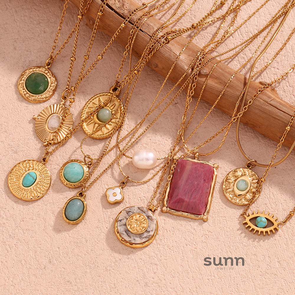 Jean Dainty Stone Necklace [XBJOADL5]