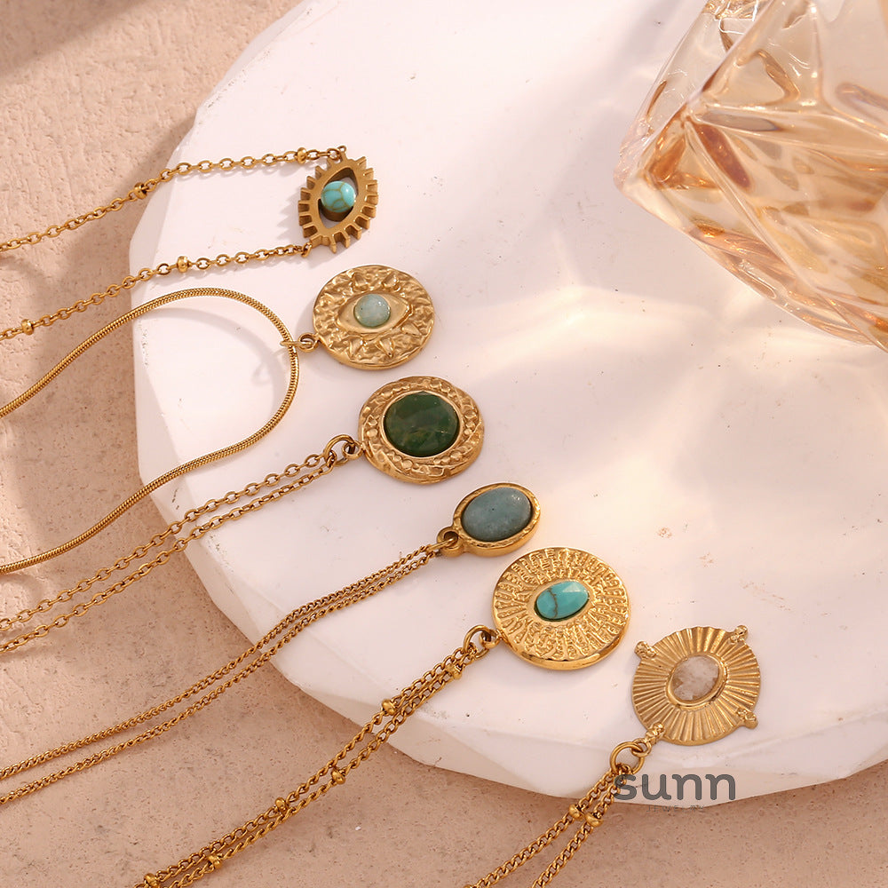 Jean Dainty Stone Necklace [DAJH7BBB]