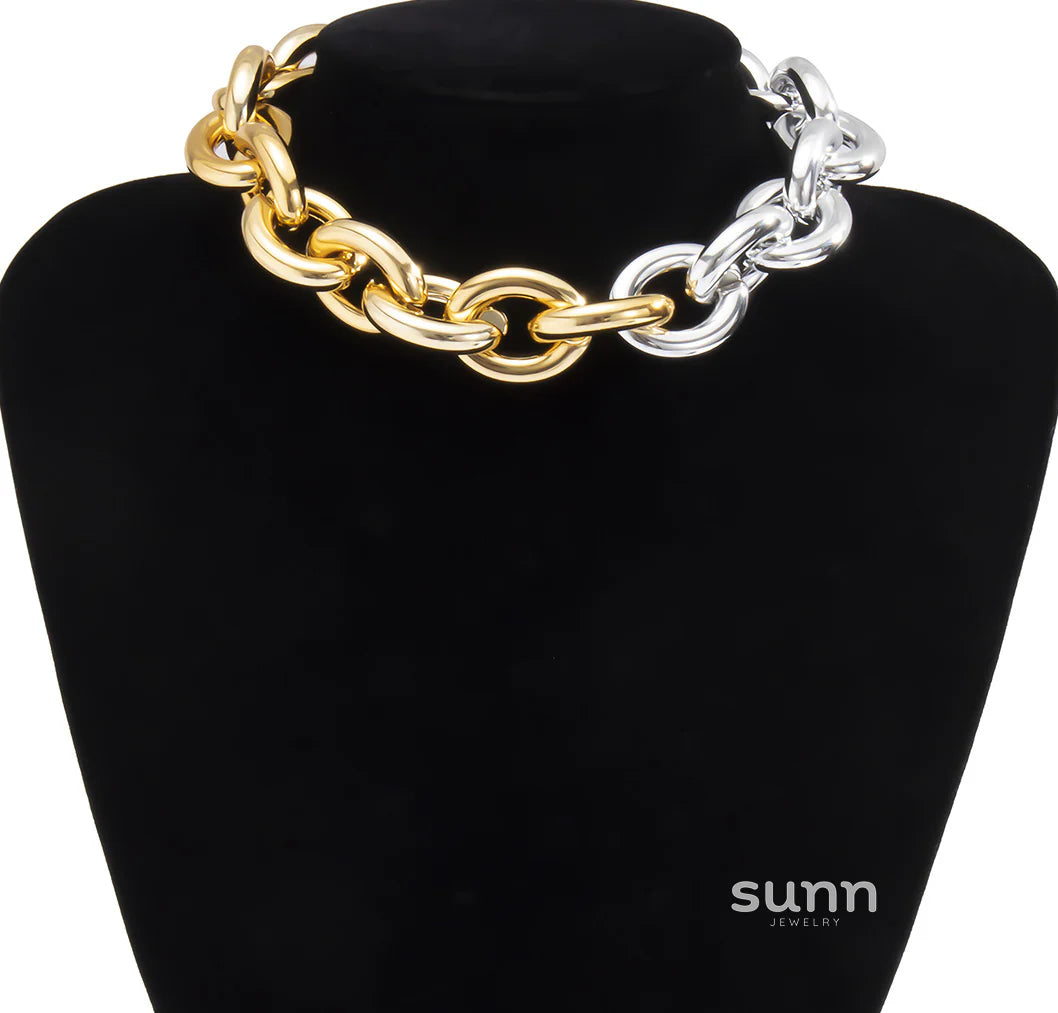 Jemima Chunky Mixed Metal Necklace