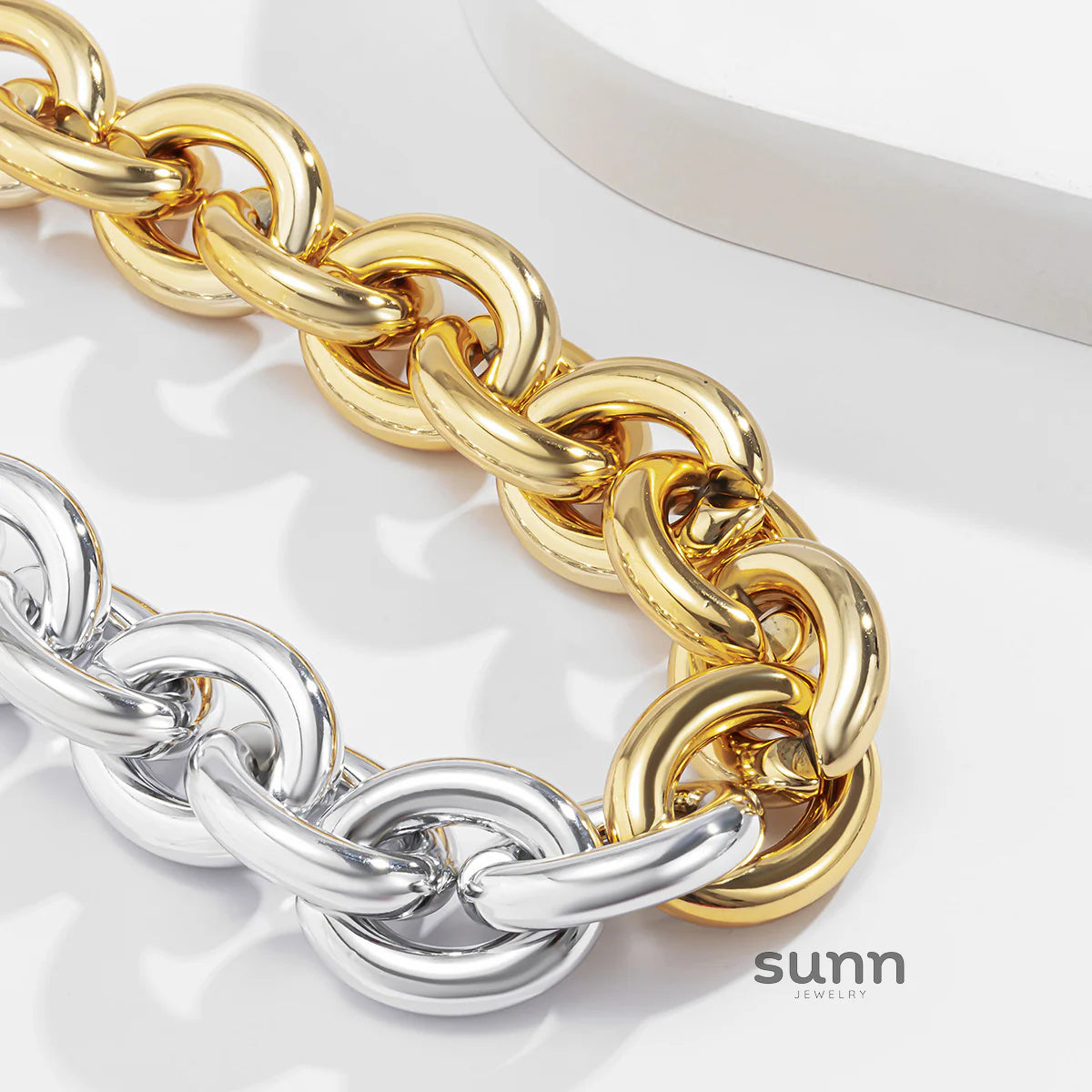 Jemima Chunky Mixed Metal Necklace