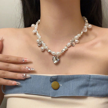 Jemima Pearl Heart Necklace [PYWI2OZ3]