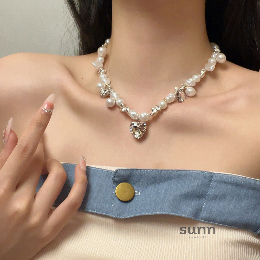 Jemima Pearl Heart Necklace [PPFSIQHF]
