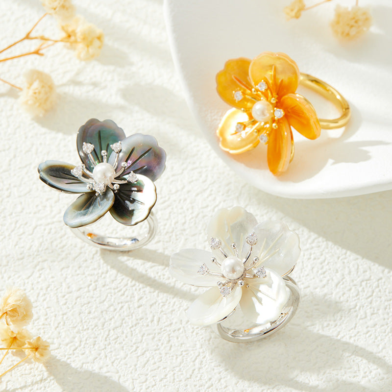 Jemma Bloom Mother-of-Pearl Ring [TXT40OFI]