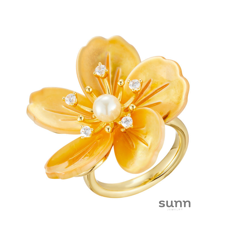 Jemma Bloom Mother-of-Pearl Ring [7UOEDHEI]