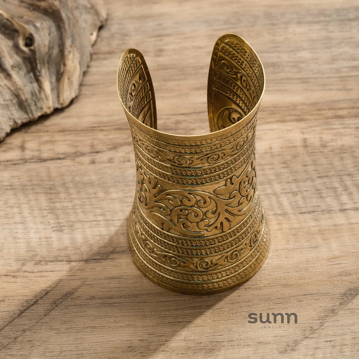 Jenasis Vintage Patterned Cuff Bracelet