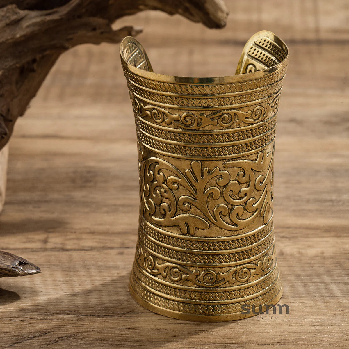 Jenasis Vintage Patterned Cuff Bracelet