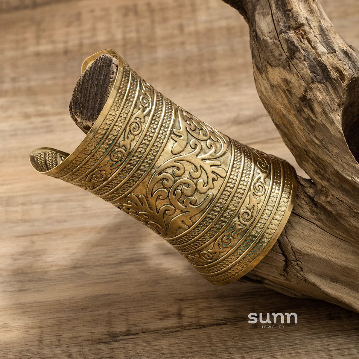Jenasis Vintage Patterned Cuff Bracelet