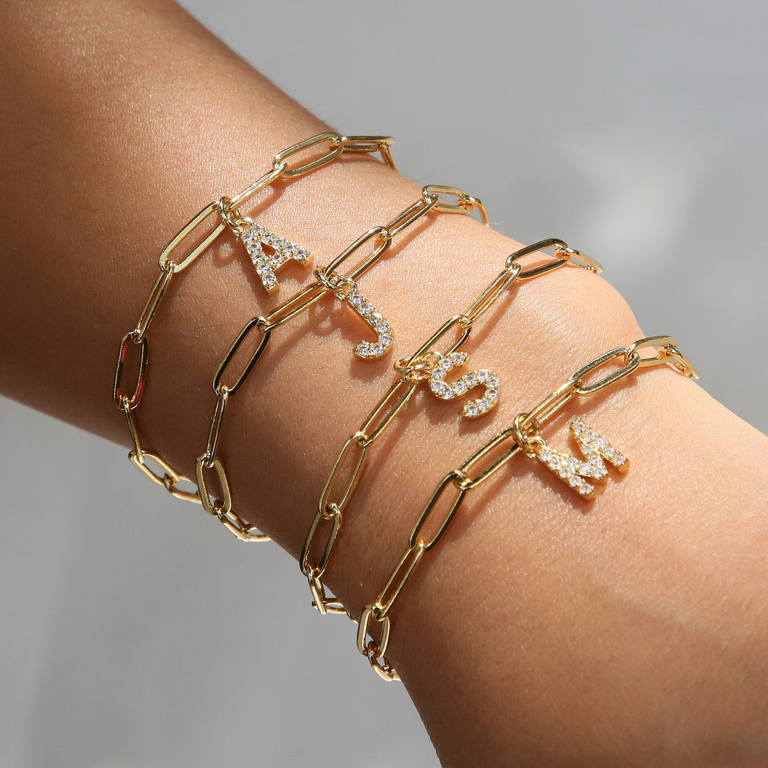 Jenessa Micro Inlay Letter Bracelet [NOWH4ZFJ]