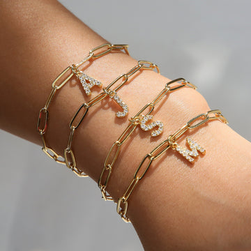 Jenessa Micro Inlay Letter Bracelet [NOWH4ZFJ]