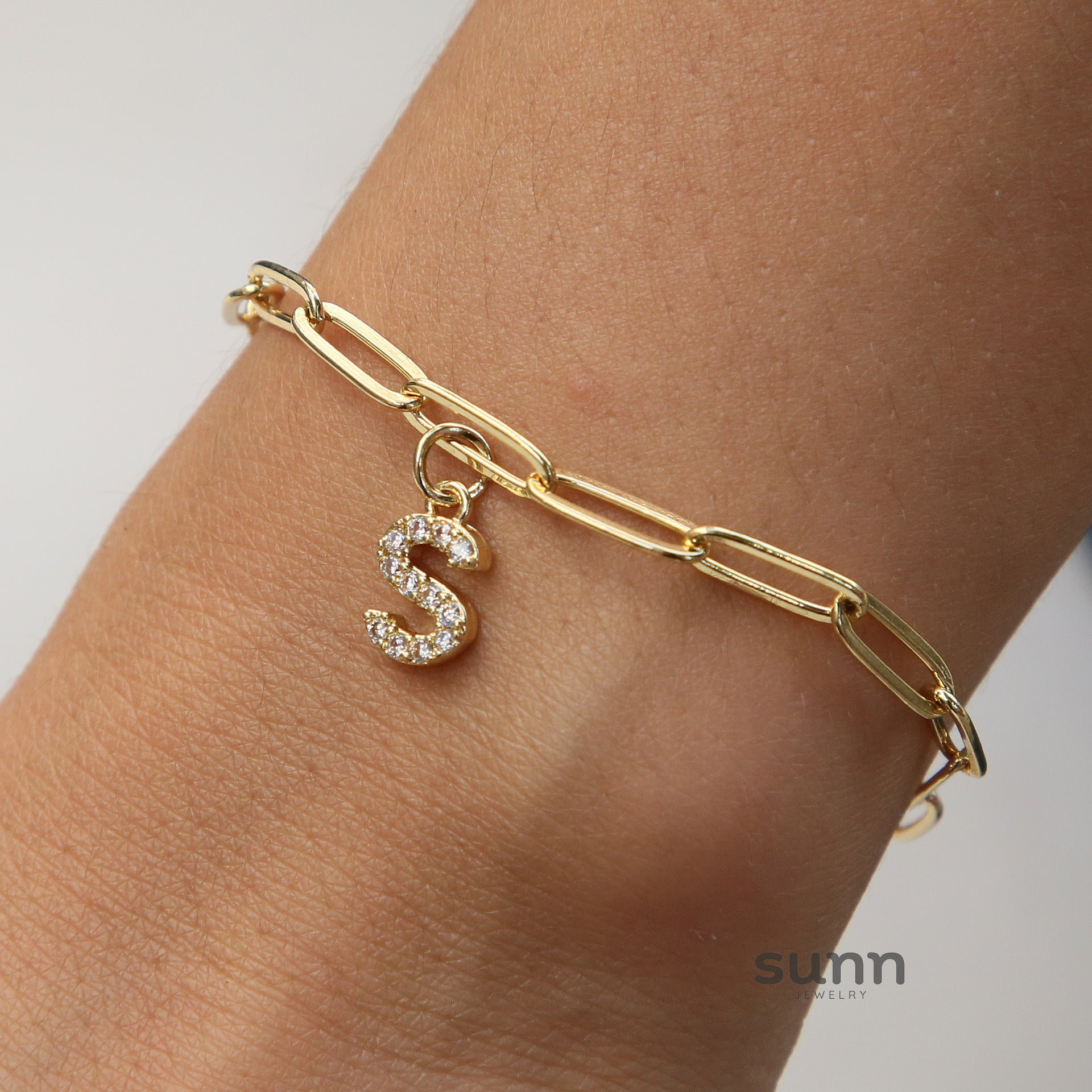 Jenessa Micro Inlay Letter Bracelet [PES76FYM]