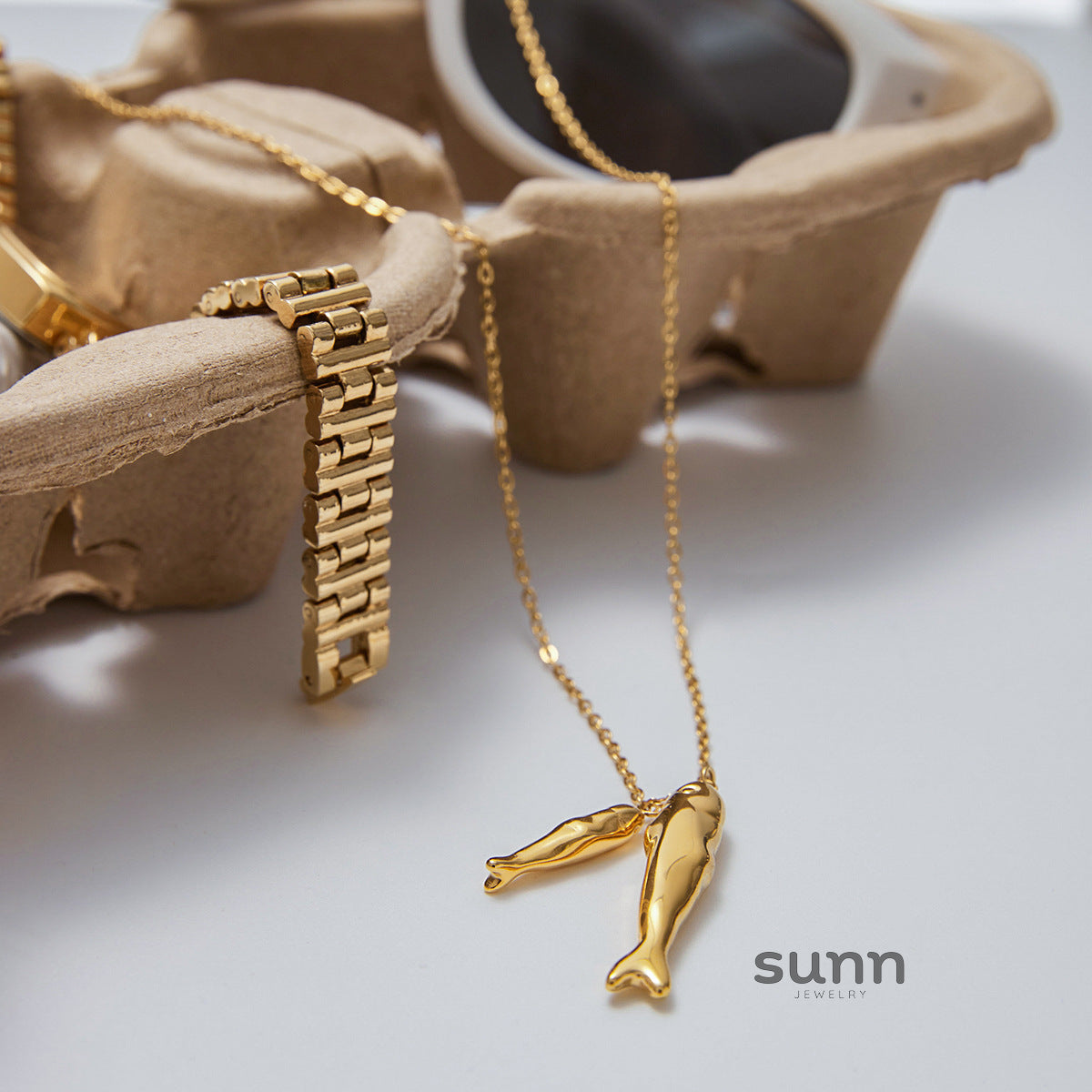 Jennah Luxe Fish Charm Necklace [PBL0EKP0]