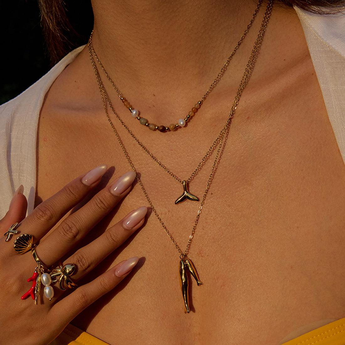 Jennah Luxe Fish Charm Necklace [589AJTH8]