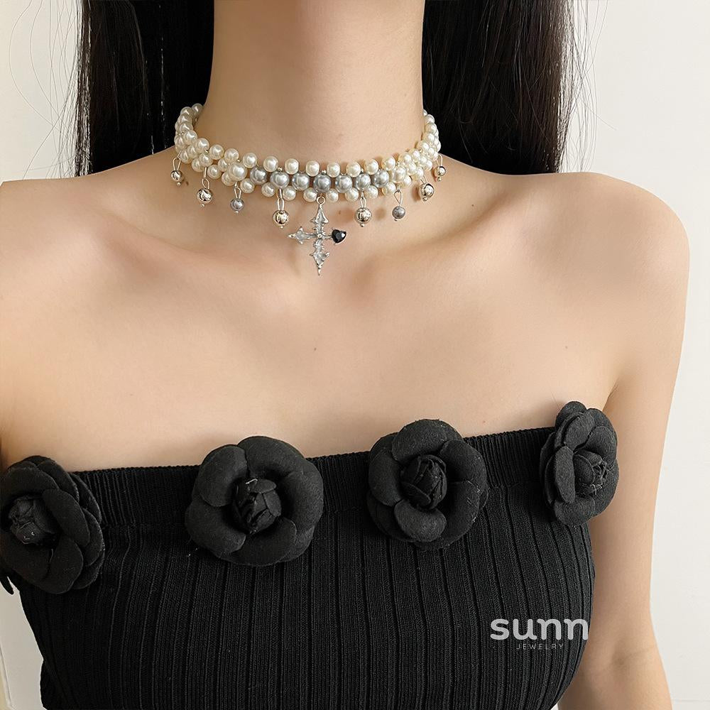 Jennie Cross Pearl Choker [R8VY4BN7]