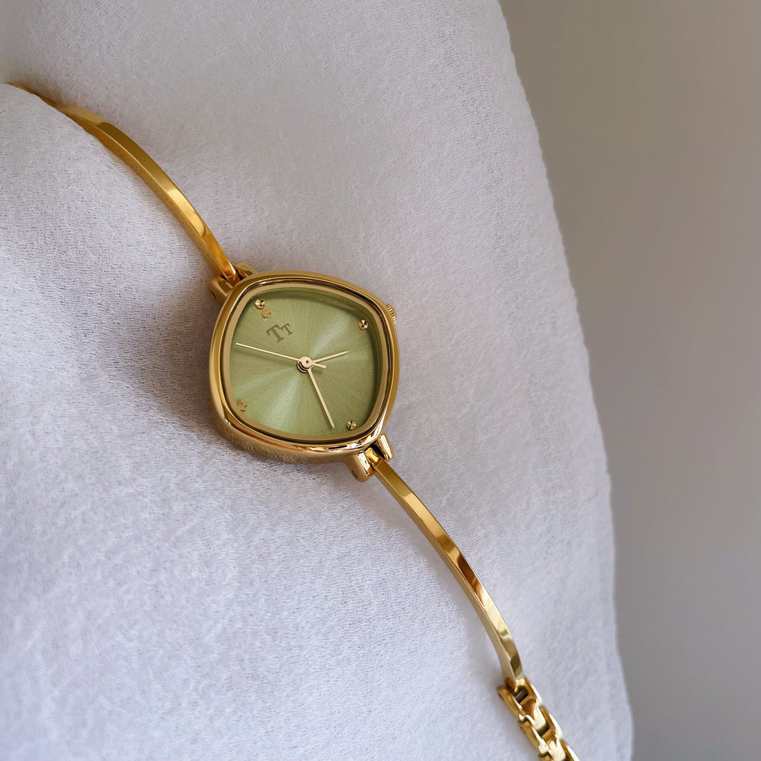 Jensen Square Green Bracelet Watch [BVJZH5VC]