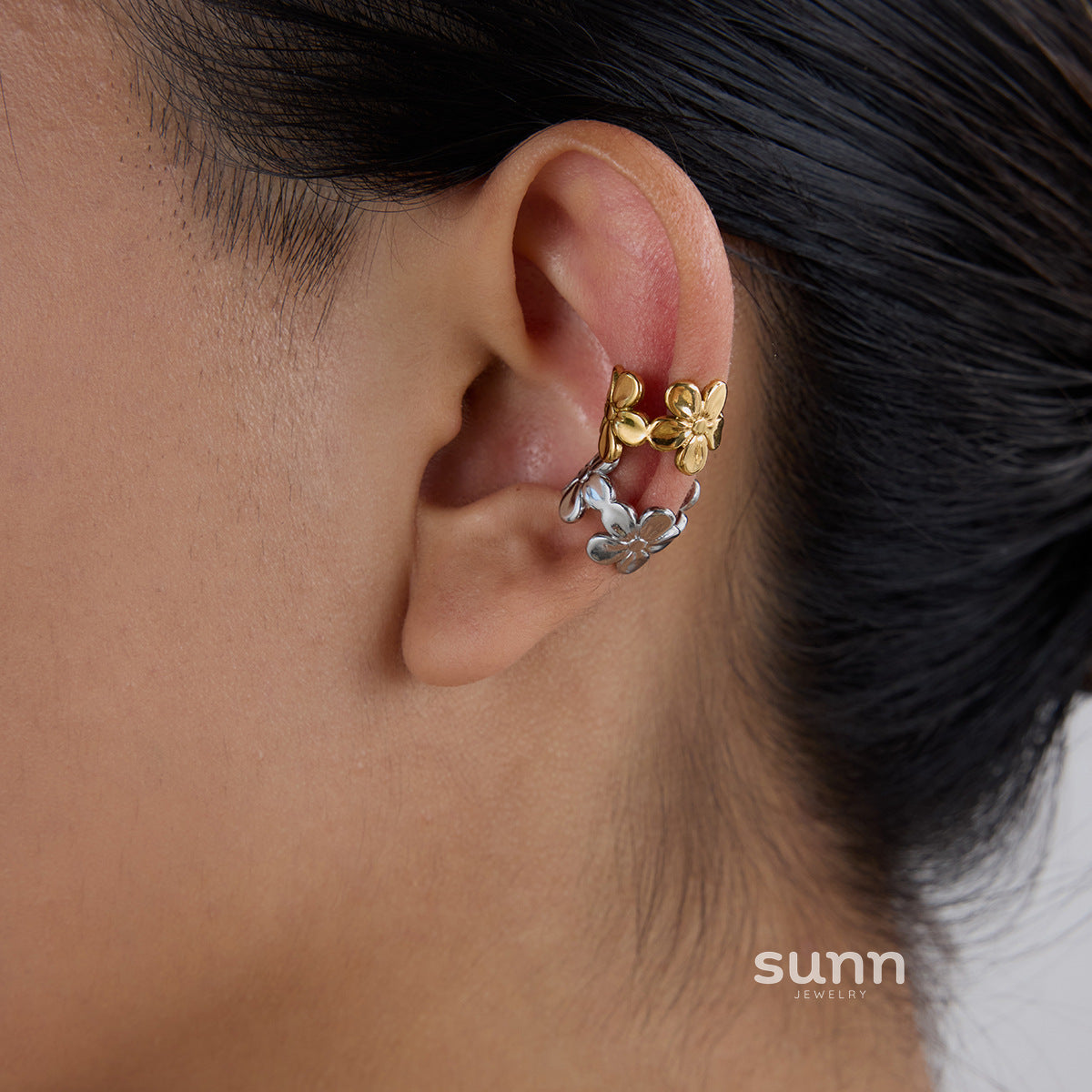 Jentry Floral Ear Cuff [WNBH8B0O]