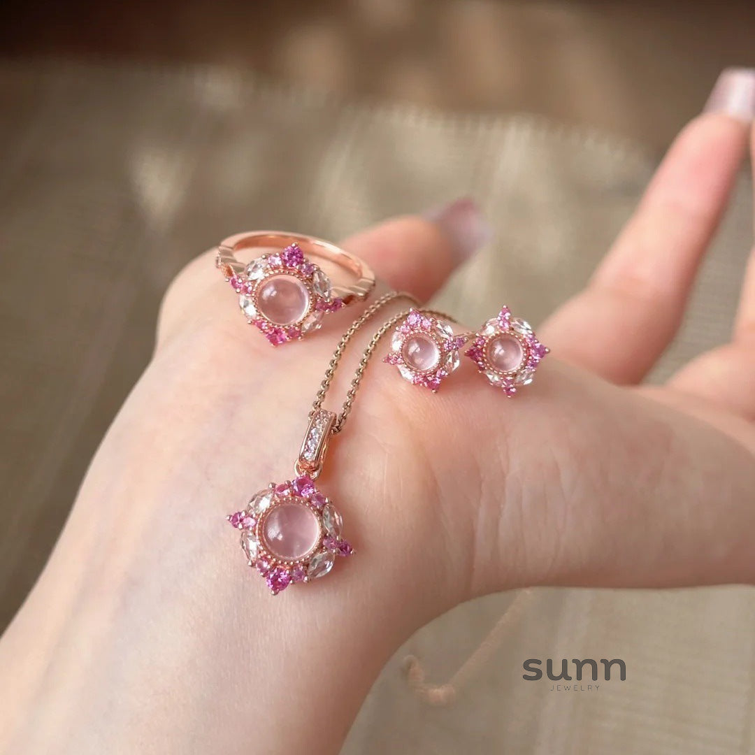 Jentry Rose Quartz Bloom Set [HYDXCR1Q]
